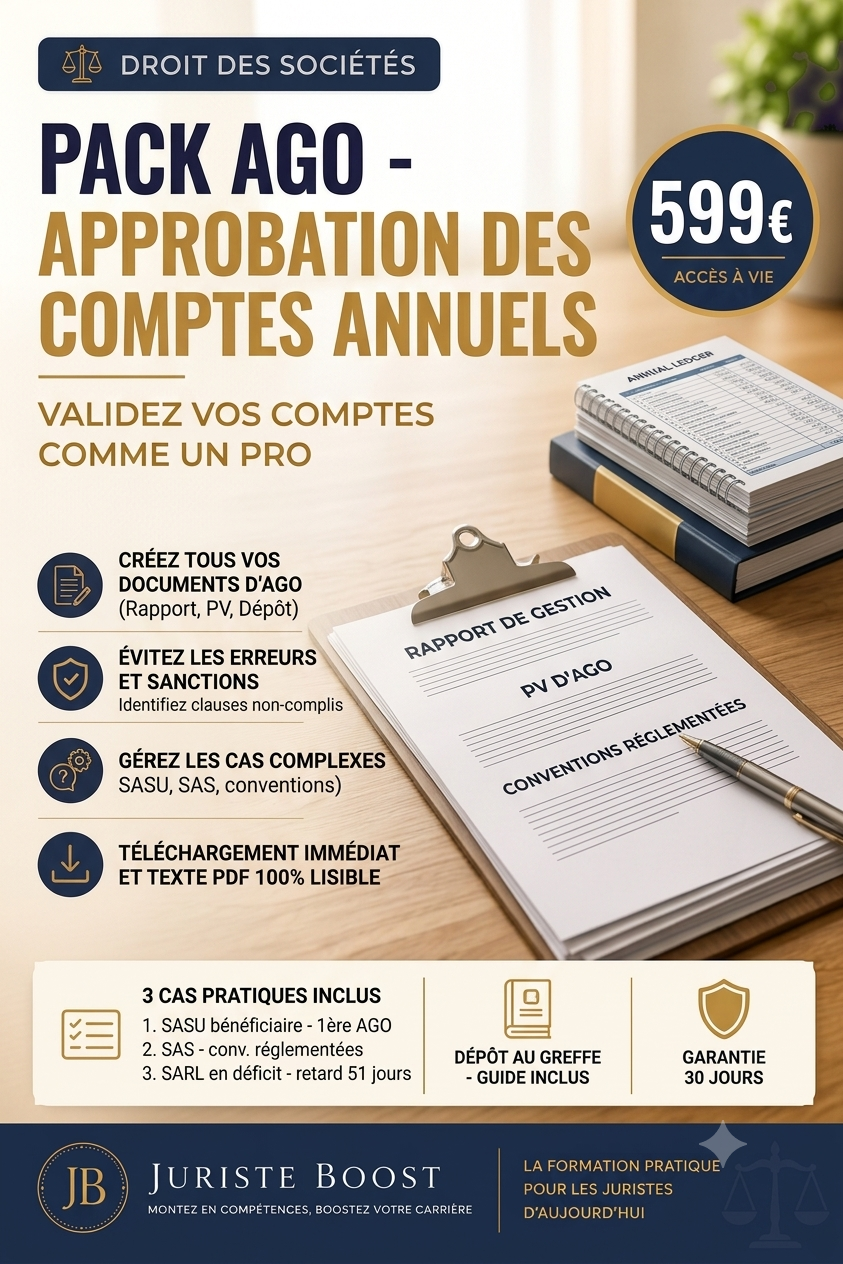Pack AGO – Approbation des comptes annuels